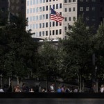 Bandera americana en ground zero