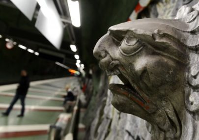 Cara en el tunnelbana