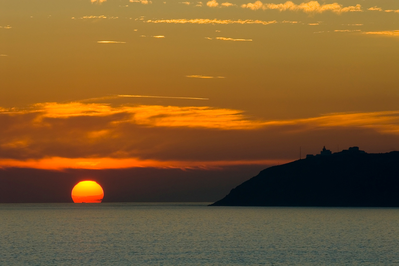 puesta de sol en fisterra